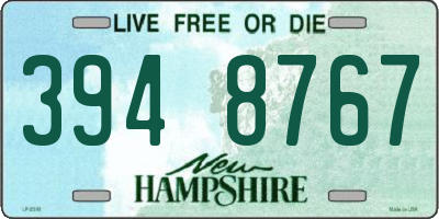 NH license plate 3948767