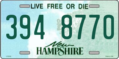 NH license plate 3948770