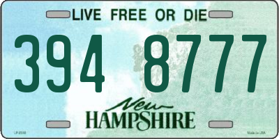 NH license plate 3948777