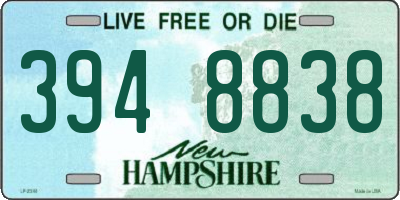 NH license plate 3948838