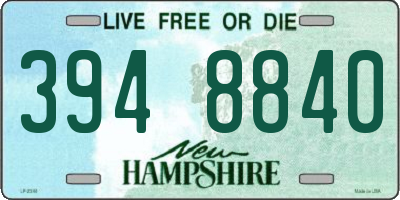 NH license plate 3948840