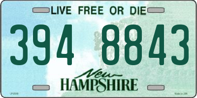 NH license plate 3948843