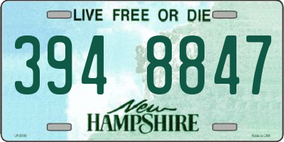 NH license plate 3948847