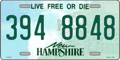 NH license plate 3948848