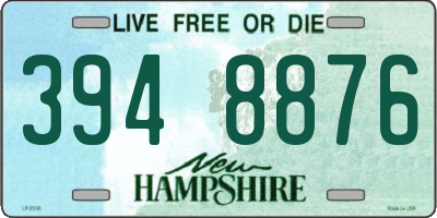 NH license plate 3948876