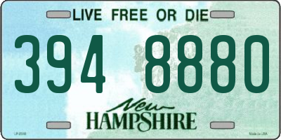 NH license plate 3948880