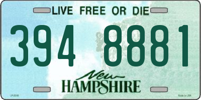 NH license plate 3948881