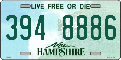 NH license plate 3948886