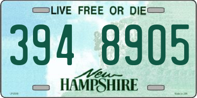 NH license plate 3948905
