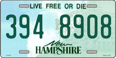 NH license plate 3948908