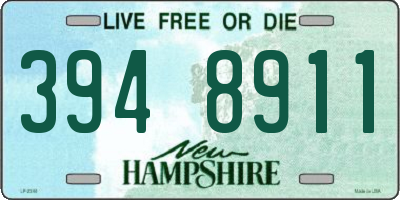 NH license plate 3948911