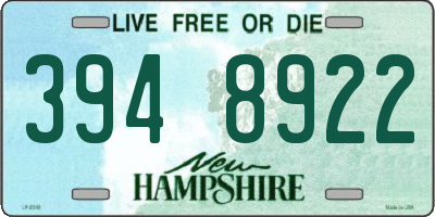 NH license plate 3948922