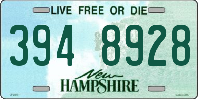 NH license plate 3948928