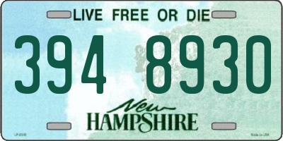 NH license plate 3948930