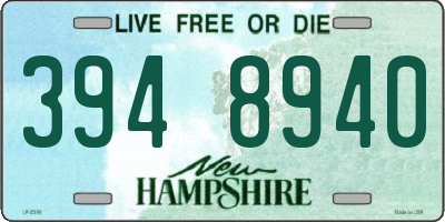 NH license plate 3948940