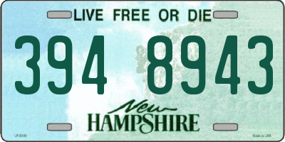 NH license plate 3948943