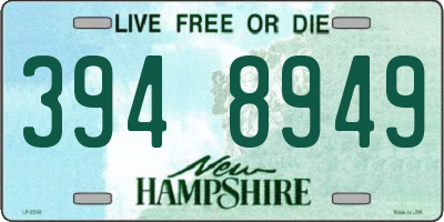 NH license plate 3948949