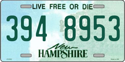 NH license plate 3948953