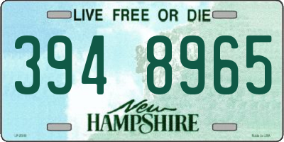 NH license plate 3948965