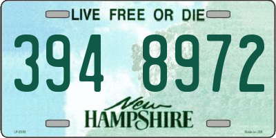NH license plate 3948972