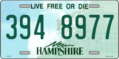 NH license plate 3948977