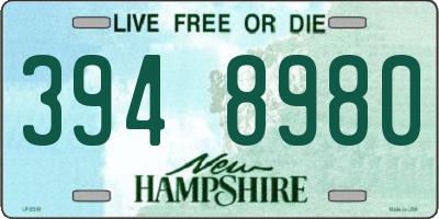 NH license plate 3948980