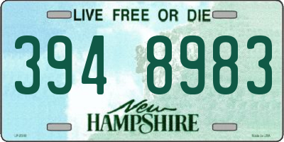NH license plate 3948983