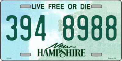 NH license plate 3948988