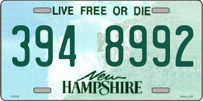 NH license plate 3948992