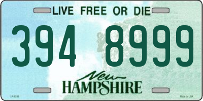 NH license plate 3948999