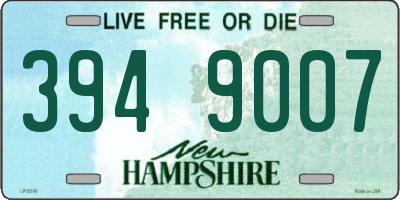 NH license plate 3949007