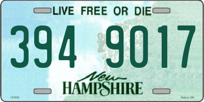 NH license plate 3949017