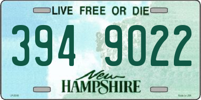 NH license plate 3949022