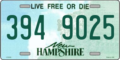 NH license plate 3949025