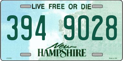 NH license plate 3949028