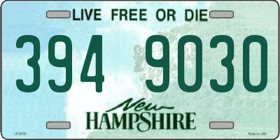 NH license plate 3949030