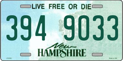 NH license plate 3949033