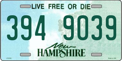 NH license plate 3949039