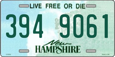 NH license plate 3949061