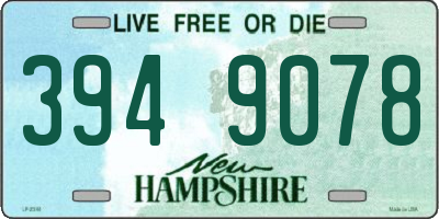 NH license plate 3949078