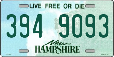 NH license plate 3949093
