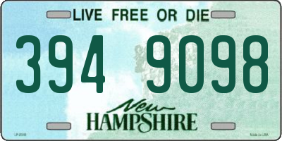 NH license plate 3949098