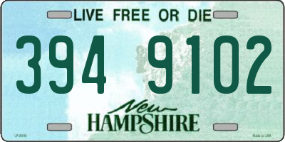 NH license plate 3949102