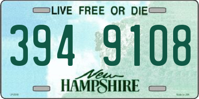 NH license plate 3949108