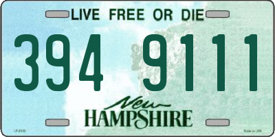 NH license plate 3949111