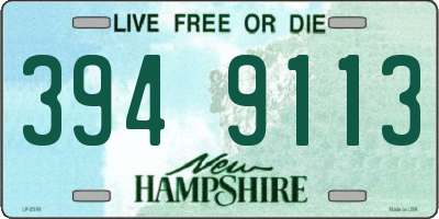 NH license plate 3949113
