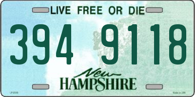 NH license plate 3949118