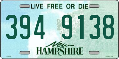 NH license plate 3949138