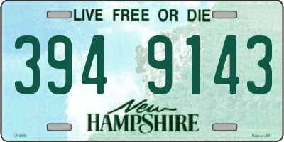 NH license plate 3949143