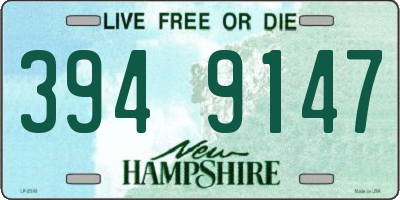 NH license plate 3949147